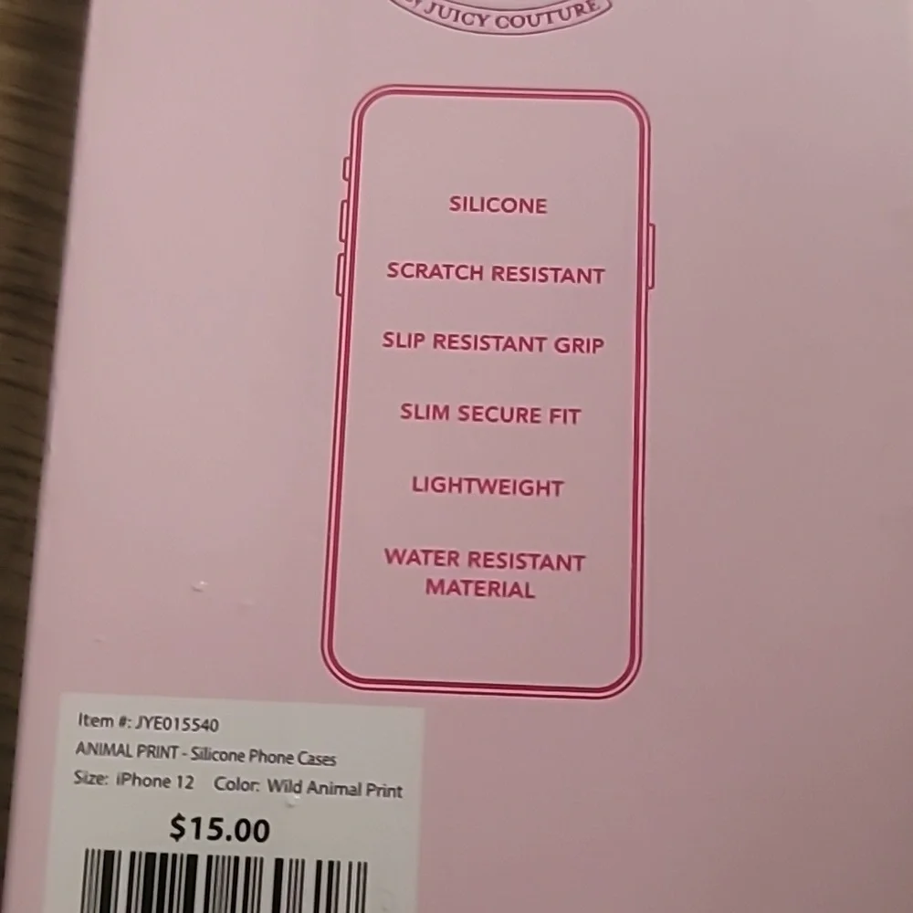 NIB Juicy Couture iPhone 12 Silicone Phones Cases Both cases for $15